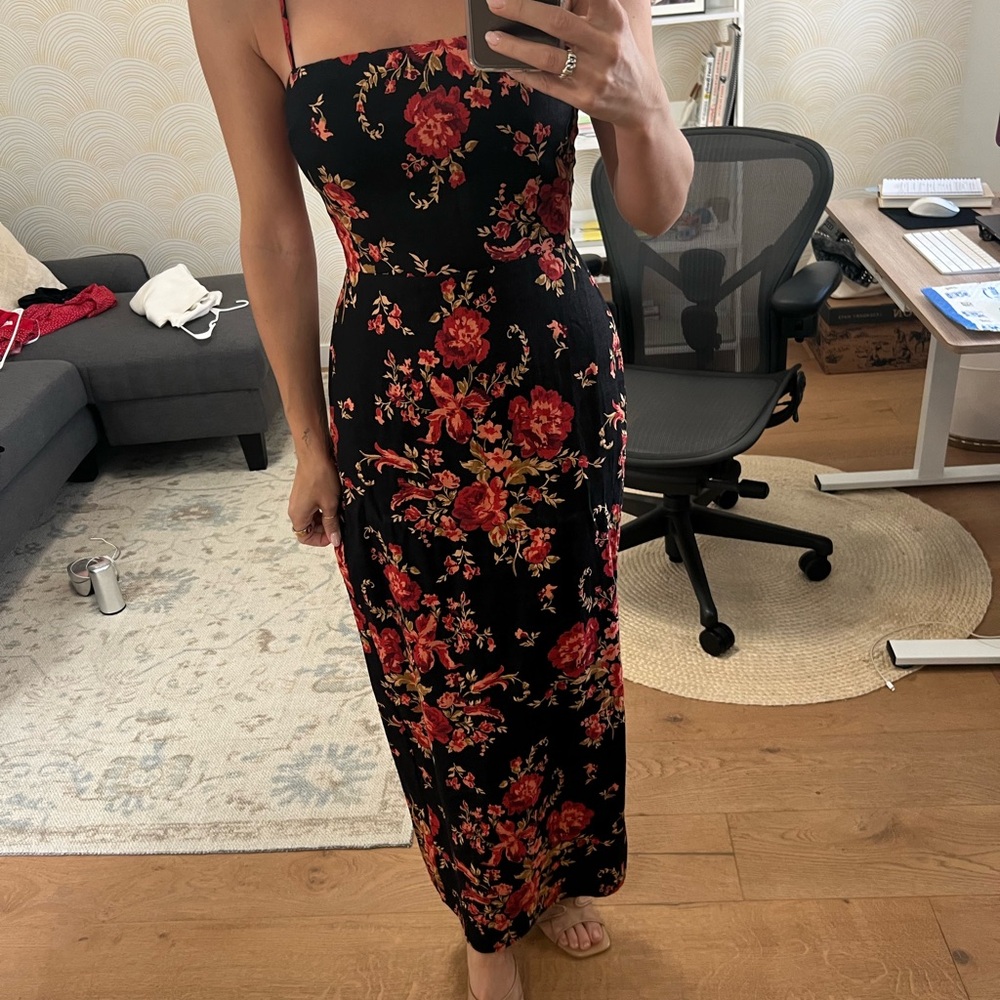 Reformation Frankie Linen Floral Maxi Dress - Picture 3 of 5